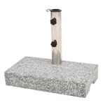 vidaXL Socle de parasol Granite rectangulaire 25 kg