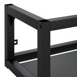 vidaXL Cadre de lavabo de salle de bain mural Noir 79x38x31 cm Fer