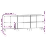 vidaXL Buffets 3 Pièces blanc 60x35x70 cm bois d'ingénierie
