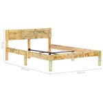 vidaXL Cadre de lit Bois de récupération massif 120x200 cm