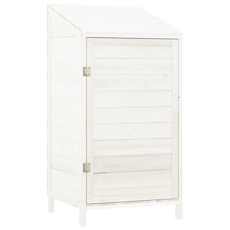 vidaXL Remise de jardin Blanc 55x52x112 cm Bois de sapin solide