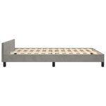 vidaXL Cadre de lit avec tête de lit Gris clair 140x200 cm