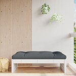 vidaXL Repose-pied de jardin 120x80 cm blanc bois de pin massif