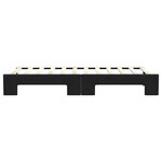 vidaXL Lit de jour avec lit gigogne noir 80x200 cm tissu