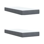 vidaXL Sommier à lattes de lit et matelas Gris foncé 200x200cm Velours