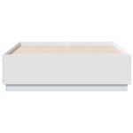 vidaXL Cadre de lit avec lumières LED blanc 120x190 cm bois ingénierie