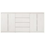 vidaXL Armoires latérales 3 Pièces blanc Bois de pin massif