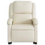 vidaXL Fauteuil inclinable électrique crème similicuir