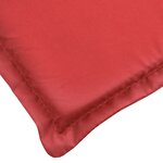 vidaXL Coussin de chaise de terrasse rouge (75+105)x50x4 cm