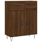 vidaXL Buffet chêne marron 69 5x34x90 cm bois d'ingénierie