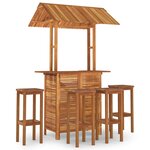 vidaXL Ensemble de bar de jardin 5 Pièces Bois d'acacia solide