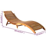 vidaXL Chaise longue de jardin avec coussin Bois d'acacia solide