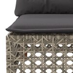 vidaXL Salon de jardin 8 Pièces avec coussins gris résine tressée
