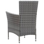 vidaXL Ensemble à manger d'extérieur 7Pièces coussins Résine tressée Gris