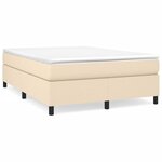 vidaXL Cadre de lit Crème 140 x 200 cm Tissu