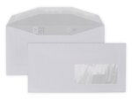 Lot de 10 enveloppe dl2 avec fenêtre blanche 114 x 229 mm
