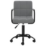 vidaXL Chaises pivotantes à manger lot de 2 gris foncé velours