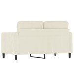 vidaXL Canapé à 2 places Crème 120 cm Velours