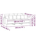 vidaXL Canapé à 3 places Taupe 180 cm Tissu