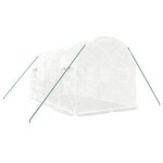 vidaXL Serre avec cadre en acier blanc 8 m² 4x2x2 m