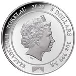 Pièce de monnaie 5 Dollars Tokelau 2022 1 once argent BE – Jubilé de Platine