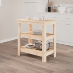vidaXL Banc de travail 78 5x50x80 cm Bois de pin massif