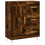 vidaXL Buffet haut Chêne fumé 69 5x34x180 cm Bois d'ingénierie