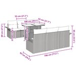 vidaXL Ensemble de canapé de jardin 7 pièces beige poly rotin