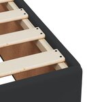 vidaXL Sommier à lattes de lit avec matelas Noir 90x200 cm Similicuir