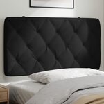 vidaXL Coussin de tête de lit noir 100 cm velours