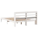 vidaXL Cadre de lit avec tête de lit blanc 140x200 cm bois pin massif