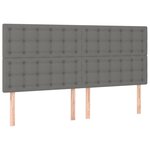 vidaXL Cadre de lit avec tête de lit Gris foncé 180 x 200 cm Tissu