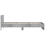 vidaXL Cadre de lit avec tête de lit gris béton 100x200 cm