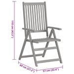 vidaXL Chaises inclinables de jardin lot de 2 et coussins bois acacia