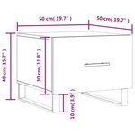 vidaXL Tables basses 2 Pièces chêne sonoma 50x50x40 cm bois d'ingénierie