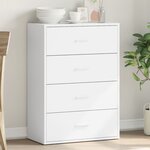 vidaXL Buffet blanc 60x31x84 cm bois d'ingénierie