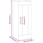 vidaXL Armoire murale noir 34 5x34x90 cm