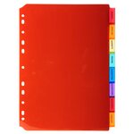 Intercalaires Pp Transparent Couleurs Avec Porte Étiquette A4 8 Positions - Couleurs Assorties - X 10 - Exacompta