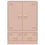 vidaXL Buffet haut rose 67x39x95 cm acier
