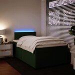 vidaXL Sommier à lattes de lit et matelas Vert foncé 120x200cm Velours