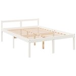 vidaXL Lit pour personne âgée et tête de lit 140x200 cm bois massif