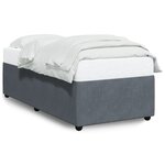 vidaXL Cadre de lit Gris foncé 80x200 cm Velours