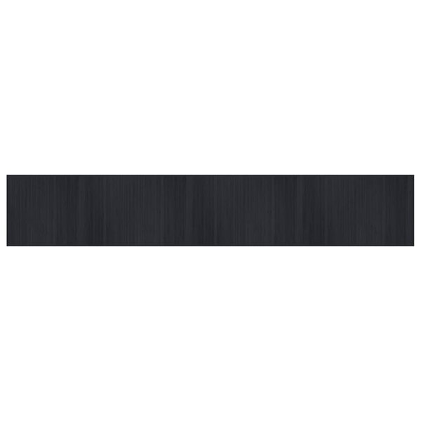 vidaXL Tapis rectangulaire noir 70x400 cm bambou