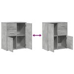 vidaXL Buffet gris béton 60x31x70 cm bois d'ingénierie
