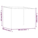 vidaXL Belvédère anthracite 3x3 m 180 g/m² tissu et acier