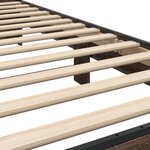 vidaXL Cadre de lit chêne marron 90x200 cm bois d'ingénierie et métal