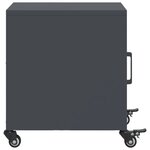 vidaXL Tables de chevet 2 Pièces anthracite 36x39x43 5 cm acier