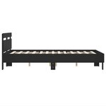vidaXL Cadre de lit avec tête de lit noir 120x190 cm bois d'ingénierie