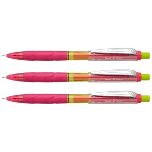 Porte-mines Q-Erase 0 5 mm pink/jaune x 3 PENTEL