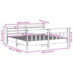 vidaXL Cadre de lit sans matelas 180x200 cm bois massif de pin